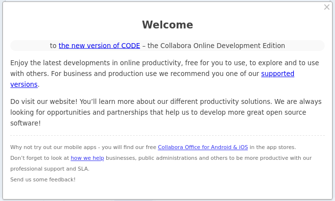 how to check if collabora code is running