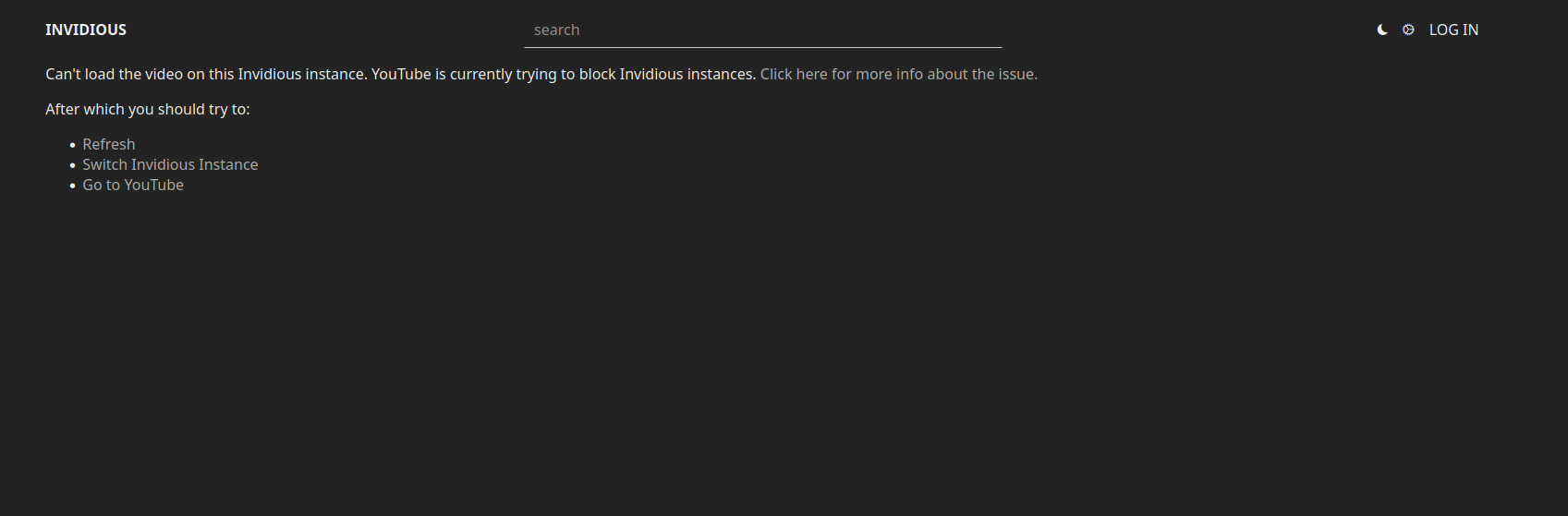 YouTube is currently trying to block Invidious instances | Cloudron Forum